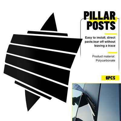Fit For Hyundai Avante Facelift 2017-2020 8Pcs Glossy Black Window Pillar Trim