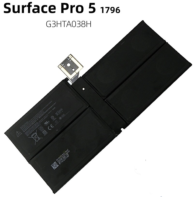Batteria 7.57V 45Wh Per Microsoft Surface Pro 5/6 (1796) – G3HTA038H, 5940mAh, Nuova