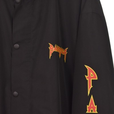 ジャケット BALENCIAGA JACKET (571278TYI20 1000) Balenciaga 22SS Metal Logo Windbreaker Nylon Track Jacket