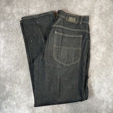 Vtg 90s Marithe Francois Girbaud Jeans Sz 34Lx34 Black Baggy Relaxed Straight