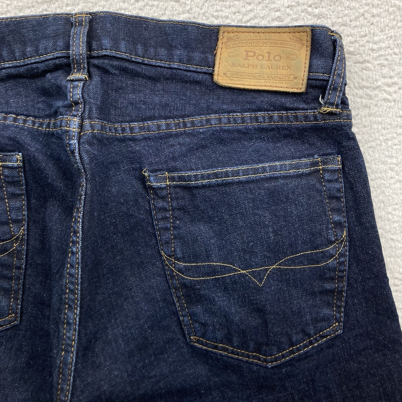 Men 33x32 Blue Dark Wash Indigo