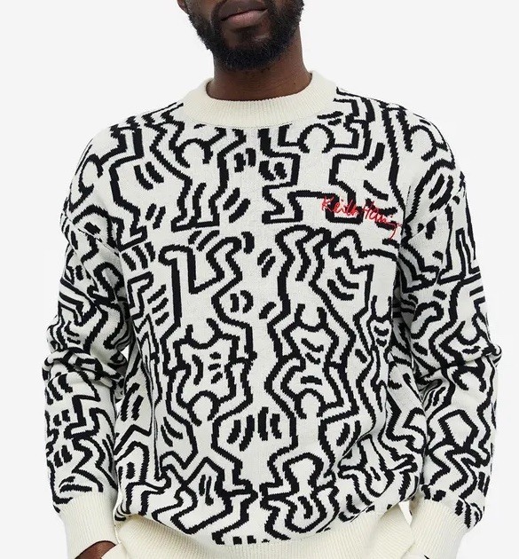 トップス KEITH HARING / JACQUARD KNIT SWEATER H&M X Keith Haring Regular-fit Jacquard-Knit Sweater M | eBay