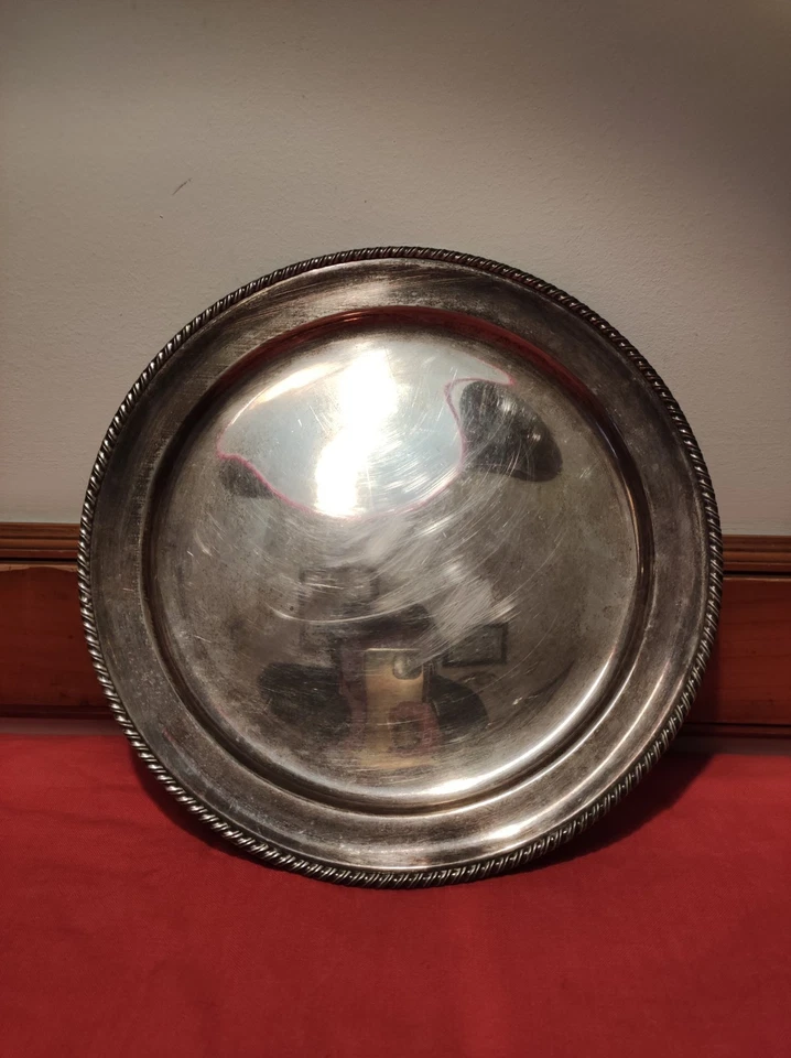 Grande Piatto Argento 800 Italia Sottopiatto Silver ARG Vassoio Centrotavola - Immagine 4 di 4