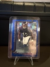 2025 Topps Chrome Football Mike Green True Blue Auto /150 Baltimore Ravens RC