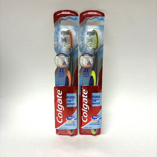 2 Pack X Colgate 360  Total Advanced FLOSS-TIP Bristles Toothbrushes, Medium 55