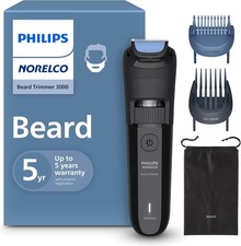 Norelco Philips 100 Waterproof Beard Trimmer 3000 Series with Self-Sharpening B
