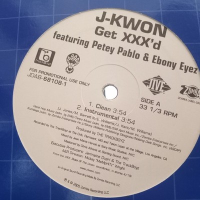 J-Kwon mit Petey Pablo & Ebony Eyez - Get XXX'd (12'' Single)