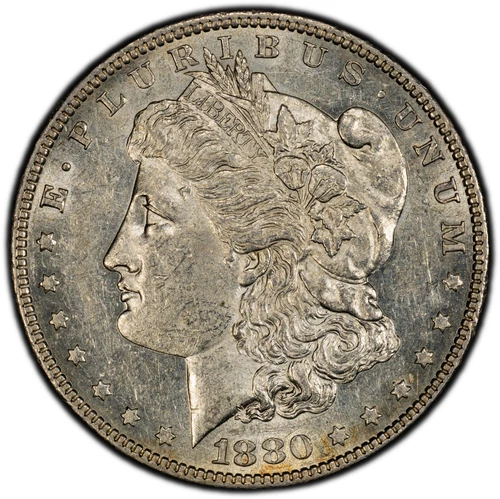 1880 (P)  Morgan Silver Dollar - PCGS GOLD SHIELD AU55 - BETTER DATE BEAUTY!