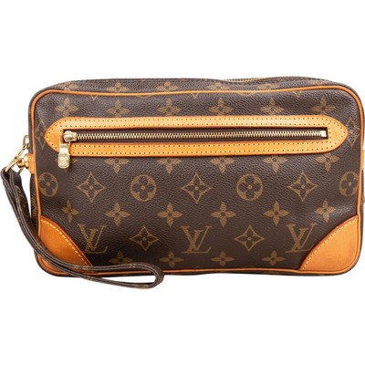 Louis Vuitton Canvas Monogram Marly Dragonne Clutch Abendtasche