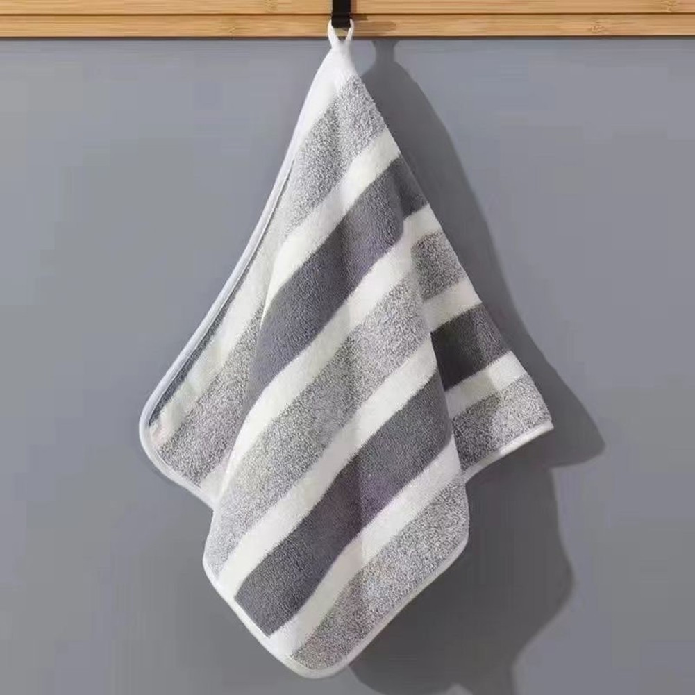 Set - Striped Super Absorbent Hand Bath Towels