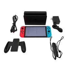 Nintendo Switch OLED HEG-001 64GB Handheld Game Console - Neon Red/Blue Joy-Cons