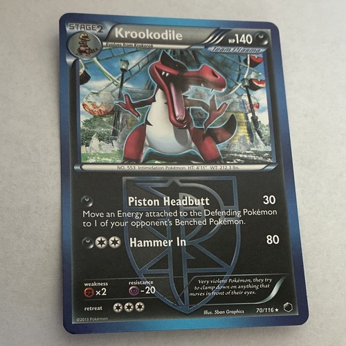 Krookodile (Team Plasma) 70/116 Plasma Freeze Reverse Holo