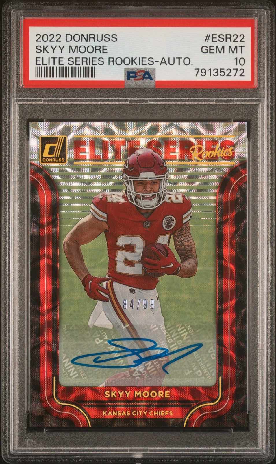 Skyy Moore Panini Donruss Elite Series Rookies #ESR22 Autograph