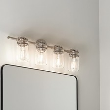 Kichler Lighting Brinley Collection 4-light Brushed Nickel Bath/Vanity Light