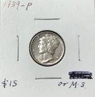 1939 Mercury Silver Dime CHOICE BU *UNCIRCULATED* MS