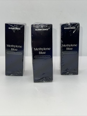 Methylene Blue 1% Solution 60mL   Lab & Aquarium Use Only Lot of 3 Bottles
