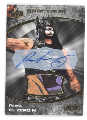 2021 Upper Deck AEW Spectrum Autograph Penta El Zero M #19 07/10 Patch