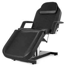 Massage Table Tattoo Chair with Hydraulic Height Adjustment  Split Legs Black