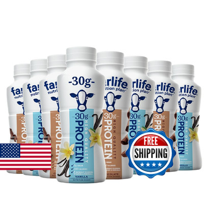 Chocolate & Vanilla High Protein Shake Variety - 30g Protein (8 Pack).