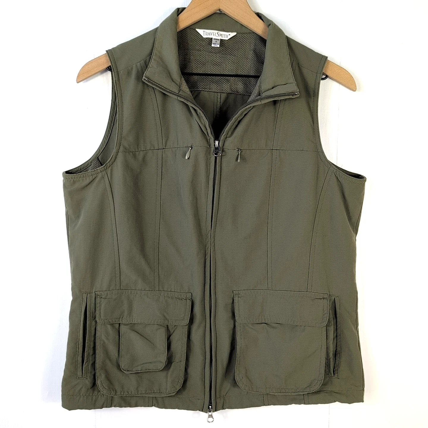TravelSmith Mens Vest S Green Full Zip Utility Pockets Outdoor Hiking Travel
Opens in a new window o