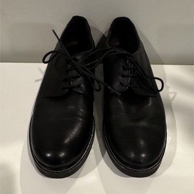 Salamander Men's Black Leather Derby Dress Shoes Lace-Up Round Toe Size 8.5