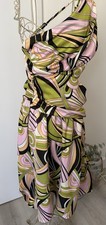 ASOS Design Retro 70’s Swirl Abstract Cut Out MIDI Dress UK 12 EU 40