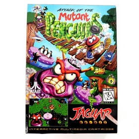 Attack of the Mutant Penguins Atari Jaguar Complete No Overlay Mint Cart Tested