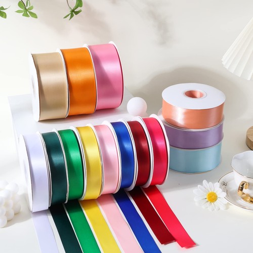 Double Faced Ivory Satin Ribbon 1-1/2 inch x 50 Yards for Gift Wrapping - Picture 6 of 8