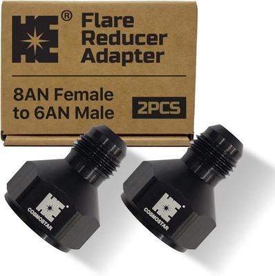 #ad #ad 2 PCS 8 AN Female to 6 AN Male Flare Reducer Adapter High Pressure 1500 PS $18.88