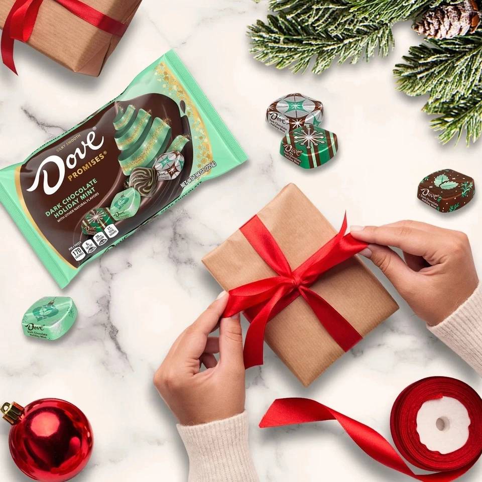 Dove Promises Dark Chocolate Holiday Mint 7.94 Oz Christmas Candy Indiv. Wrapped - Image 4 of 4