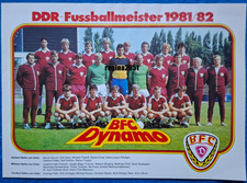 DDR-Oberliga-Mannschaftsfoto BFC  Dynamo  1981 / 1982