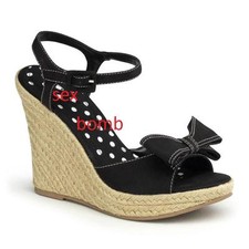 SEXY sandali neri ZEPPA corda TACCO 11,5 scarpe PLATEAU n. 38 Fashion GLAMOUR