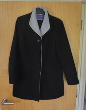 Stunning Autonomy Mid Length Black And Gray Coat. Size 10. Worn Once