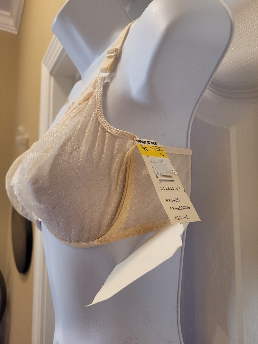 Buy NWT Vintage Warners Sheer Nude Front Closure SIZE 36 C SIZZLES