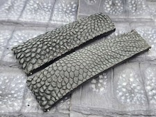 20mm/16mm Brushed Ostrich leg Leather Watch Band Exotic Leather