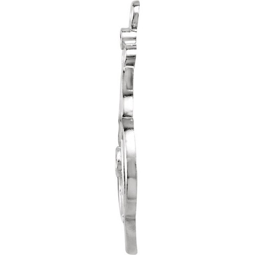 14K White,Yellow Gold/Silver Pendant Ear Dangle Charm 2-Gemstone Mount Setting - 第 2/7 張圖片