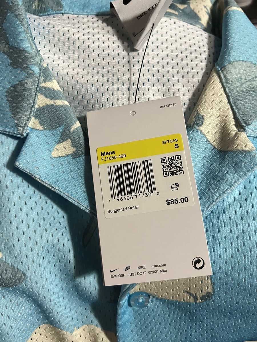 Nike Rose City Mesh Button-Up Shirt Dri-Fit Floral Men's Nike Rose City Mesh Button-Up Shirt Dri-Fit Floral Men's