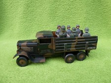 Alter Wehrmacht Blech LKW Feldgrau 6 Mann Elastolin Besatzung Militär