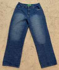 Roca Wear Jeans Pants Mens 36X31 Blue Whiskered Baggy Grunge Street Y2K Skater