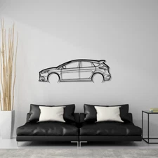 Ford Focus Mk3 Rs St Silhouette Steel Wall Decor Art Ecoboost Turbo 4x4 2.0 2.3