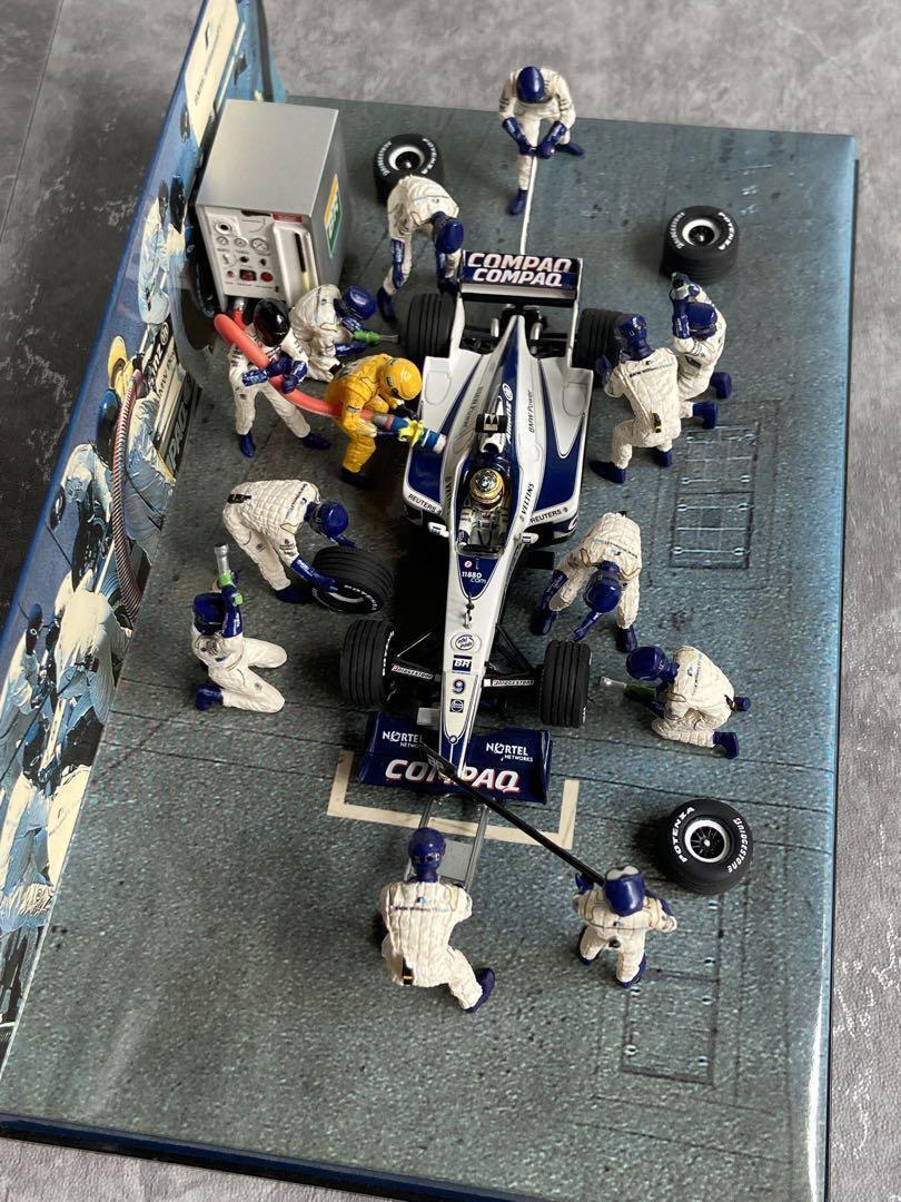 BMW 1/43 scale Diorama Williams F1 Team Pitstop FW 22 Used BMW 1/43 scale Diorama Williams F1 Team Pitstop FW 22 Used