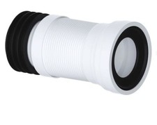 FLEXIBLE WC PAN CONNECTOR FLEXI TOILET WASTE 4" 110MM (240 - 500mm) VIVA UK