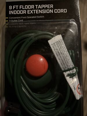 Pro Essentials 9Ft Flr Tapper Indoor 3 Outlet Ext Cord, Great For Under Tree