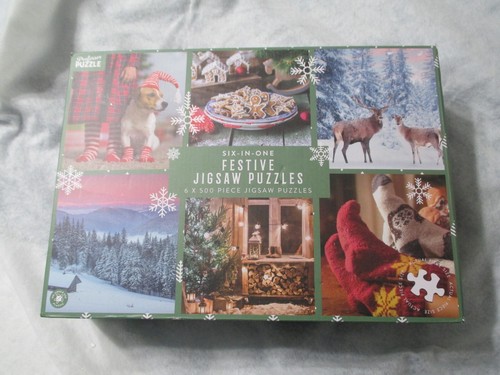 Neu/Sechs in einem festlichen Weihnachts-Themenpuzzle (jedes Puzzle hat 500 Teile)