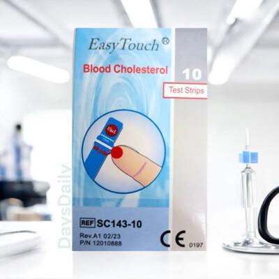 Easy Touch Test Strips For Blood Cholesterol Level Check 10 Test Strips US Ship