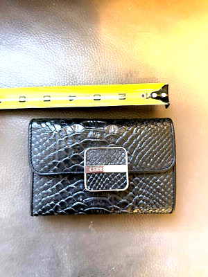 WALLET CERRUTI 1881 NEW Women s Black Leather Wallet