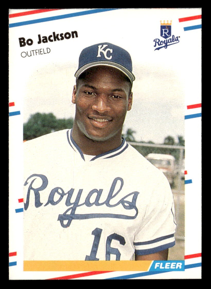 Bo Jackson 1988 Fleer Card #260 Kansas City Royals White Sox Auburn