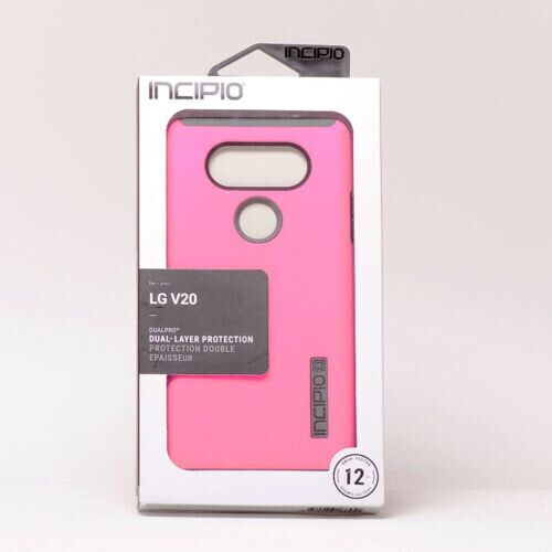 Incipio DualPro Dual-Layer Hard Snap Cover Case For LG V20 - Pink Charcoal Gray