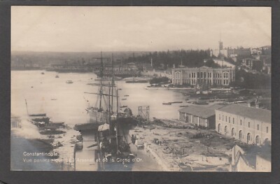 AK Konstantinopel Istanbul Türkei 20er Jahre Arsenal und la Corne d or RP