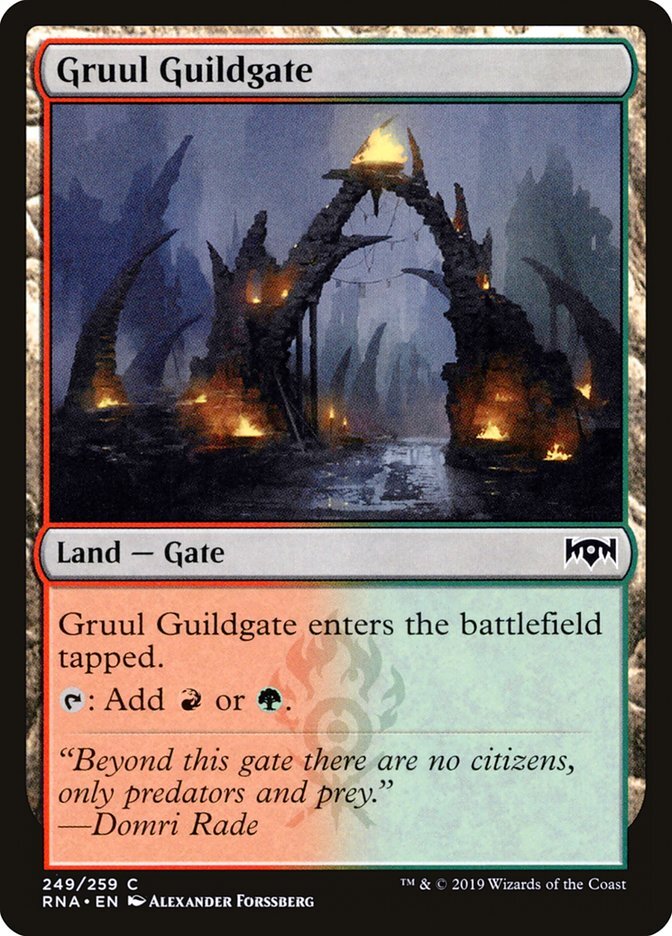 gruul mtg cards Magic the Gathering (mtg): RNA: Gruul Guildgate (x 4)